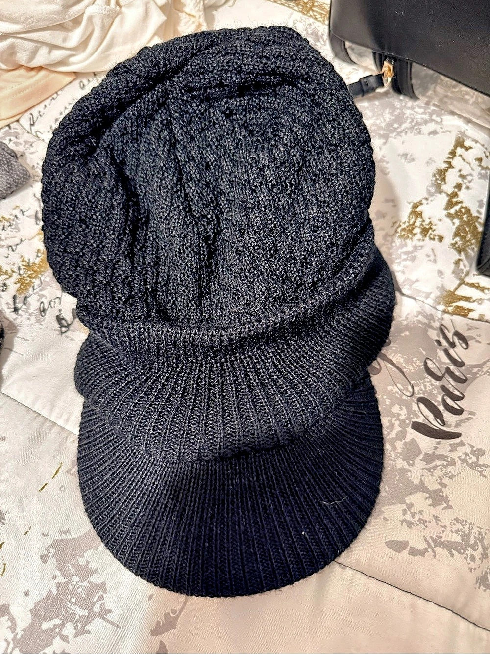 Marmot Black Knit Trapper Hat NWT
